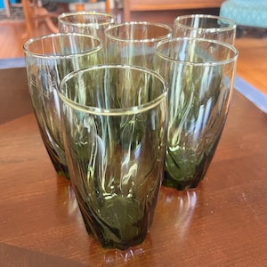 Central Park Ivy Green Tumblers by Anchor Hocking, Discontinued