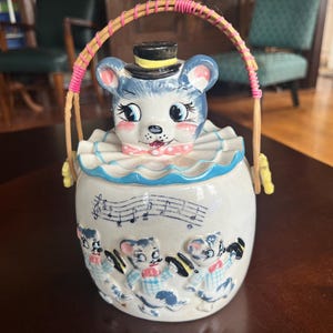 GrantCrest Dancing Bears Cookie Jar, 1950s Japan
