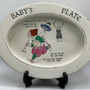 F Winkle & Co. England Whieldon Ware Baby&#39;s Oval Plate
