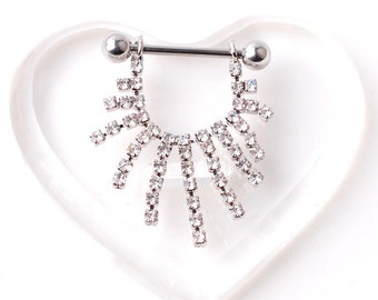 2pcs tassel u piercing shield bars steel piercing nipple piercing for woman men uk