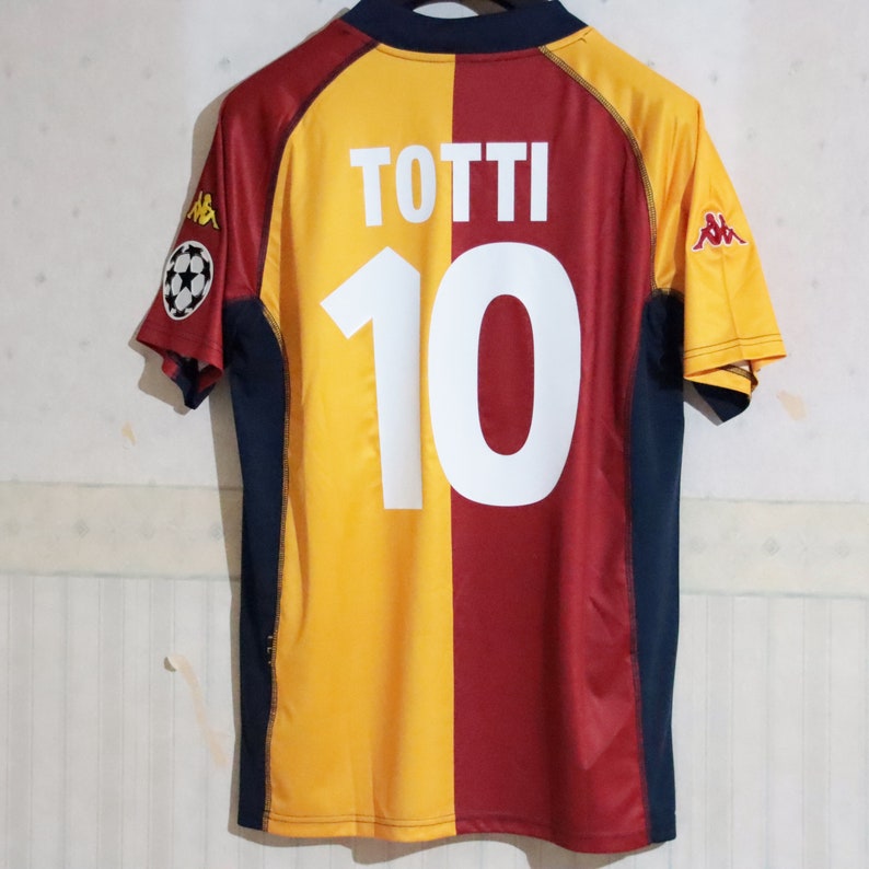 Vintage AS Roma Away Champions League Shirt Maillot 10 Francesco Totti Jersey Shirt Camiseta