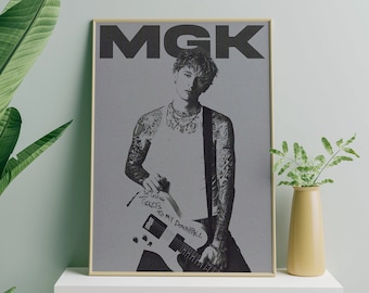 Machine Gun Kelly Poster - MGK Poster - Punk Wall Art - Digital