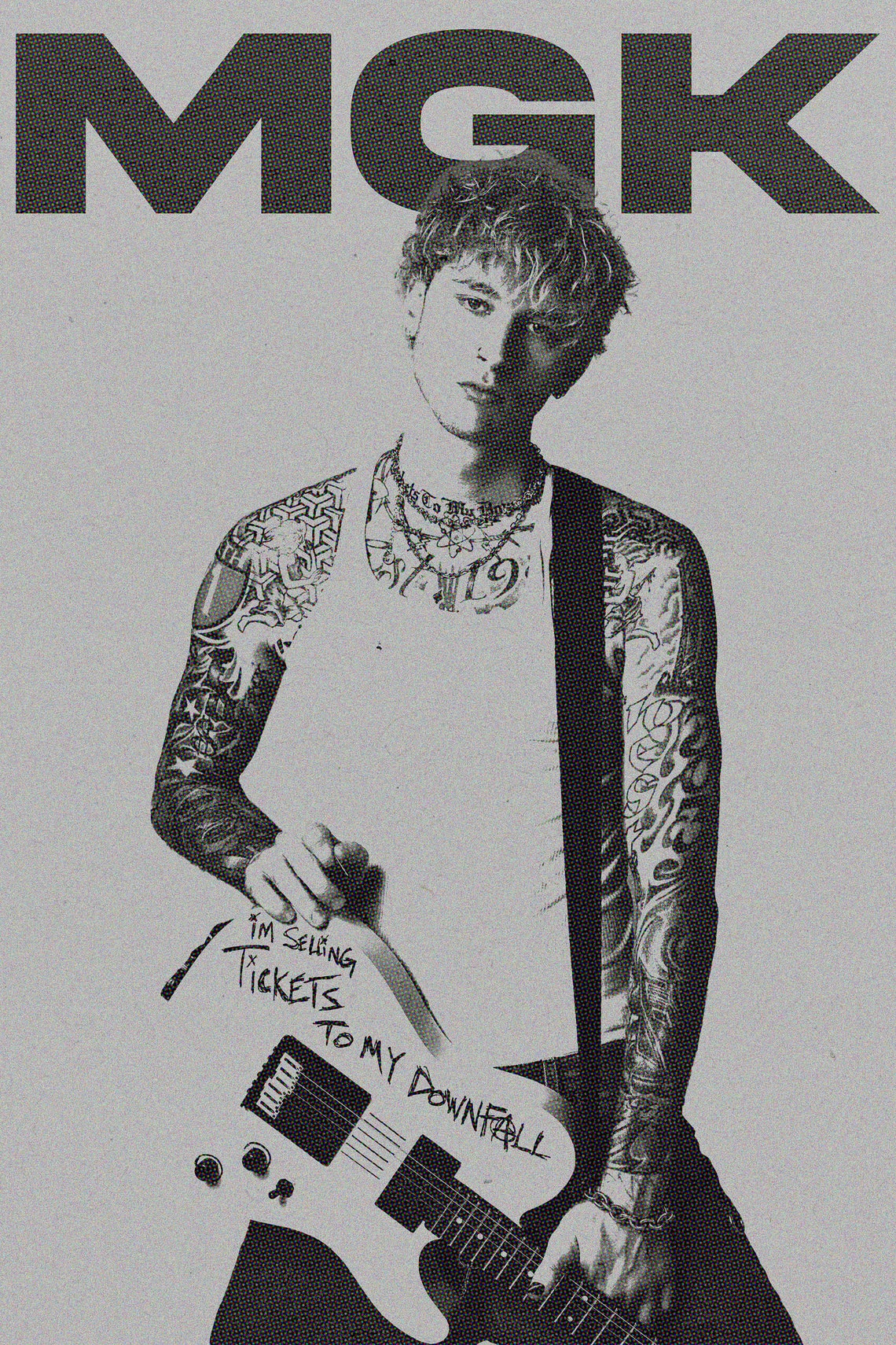 Machine Gun Kelly Poster MGK Poster Punk Wall Art Digital Print Gift