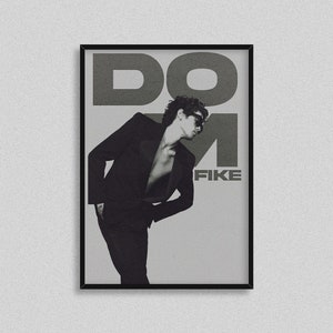 Dominic Fike Poster - Dom Poster - Pop Music Wall Art - Digital Print - Album - Pop Culture Print - Dominic Fike Print - Download - Gray