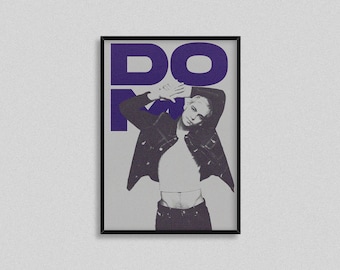 Cartel de Dominic Fike - Cartel Dom - Arte de pared de música pop - Impresión digital - Álbum - Impresión de cultura pop - Impresión de Dominic Fike - Descargar - Azul