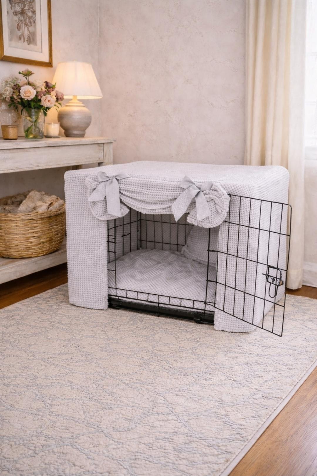 Made to Measure -small Dog Crate Cover, Personalised With Embroidered ...