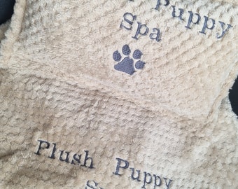 Pet Cushion and Blanket With Personalised Embroidery