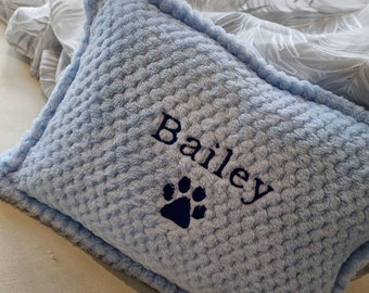 Waffle Style S Personalised Embroidered Pet Pillow (approx 38cm x 25cm)