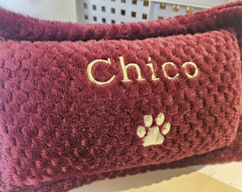 Waffle S Personalised Embroidered Pet Cushion. Puppy / Dog Kitten / Cat