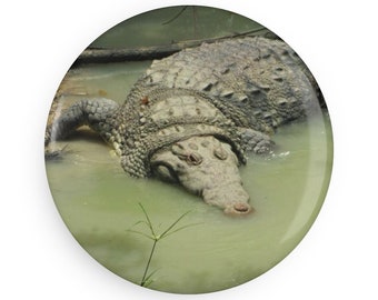 Round Animal Magnet - Alligator / Crocodile