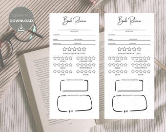 Book Review Printable • Reading Diary Template PDF • Booktok Tracker ...