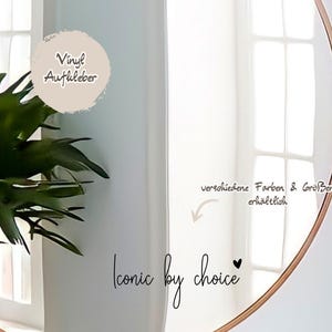 Spiegel Aufkleber Spruch • Iconic by Choice Vinyl Sticker • Badezimmer Deko modern • Wandtattoo Zitat selbstklebend