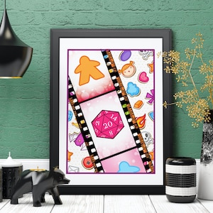 Board Game Poster - Component Film Strip - Digital, Printable