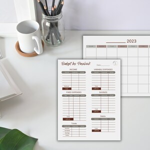 Budget By Paycheck and Blank Monthly Calendar Printout