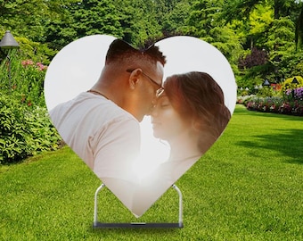 Heart Shaped Wedding Backdrop, Fabric Stand, Photo Booth Prop (78.7''x76.8'')