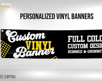 Custom Vinyl Business Banner, Personalized Design, Outdoor Sign