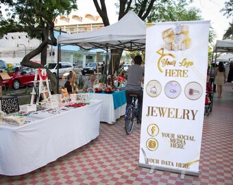 Retractable Banner Stand, Business Sign, Pop Up Shop Display, Free Carry Bag