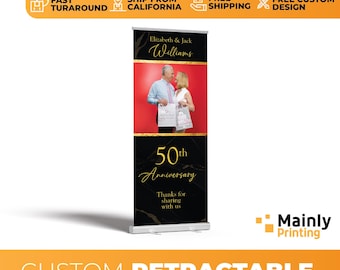 Anniversary Retractable Banner, Custom Anniversary Sign
