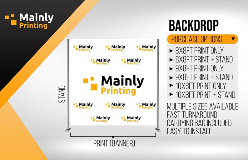 Custom Step and Repeat Backdrop, Logo Banner With Stand - Etsy