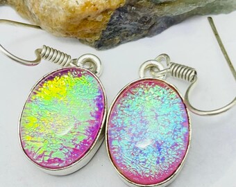 AAA+ Opal Overlay Earrings Handmade Earrings Artisan Jewelry Gift for Her Unique Gemstone Earrings Special Occasion Jewelry Unique Earrings