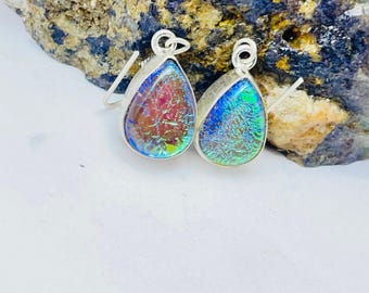 AAA+ Opal Overlay Earrings Handmade Earrings Artisan Jewelry Gift for Her Unique Gemstone Earrings Special Occasion Jewelry Unique Earrings