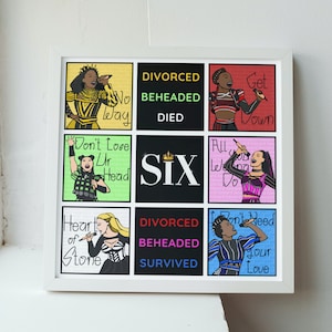Six the Musical Printable Poster Song Titles