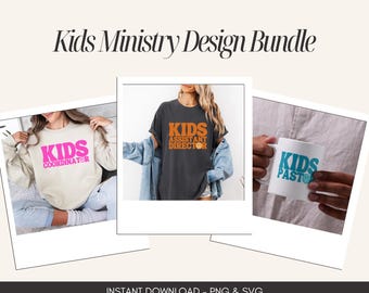 Kids Ministry Bundle Download | Cute Christian Ministry Design for Church Staff | Trendy Kids Ministry Digital Download | SVG | PNG
