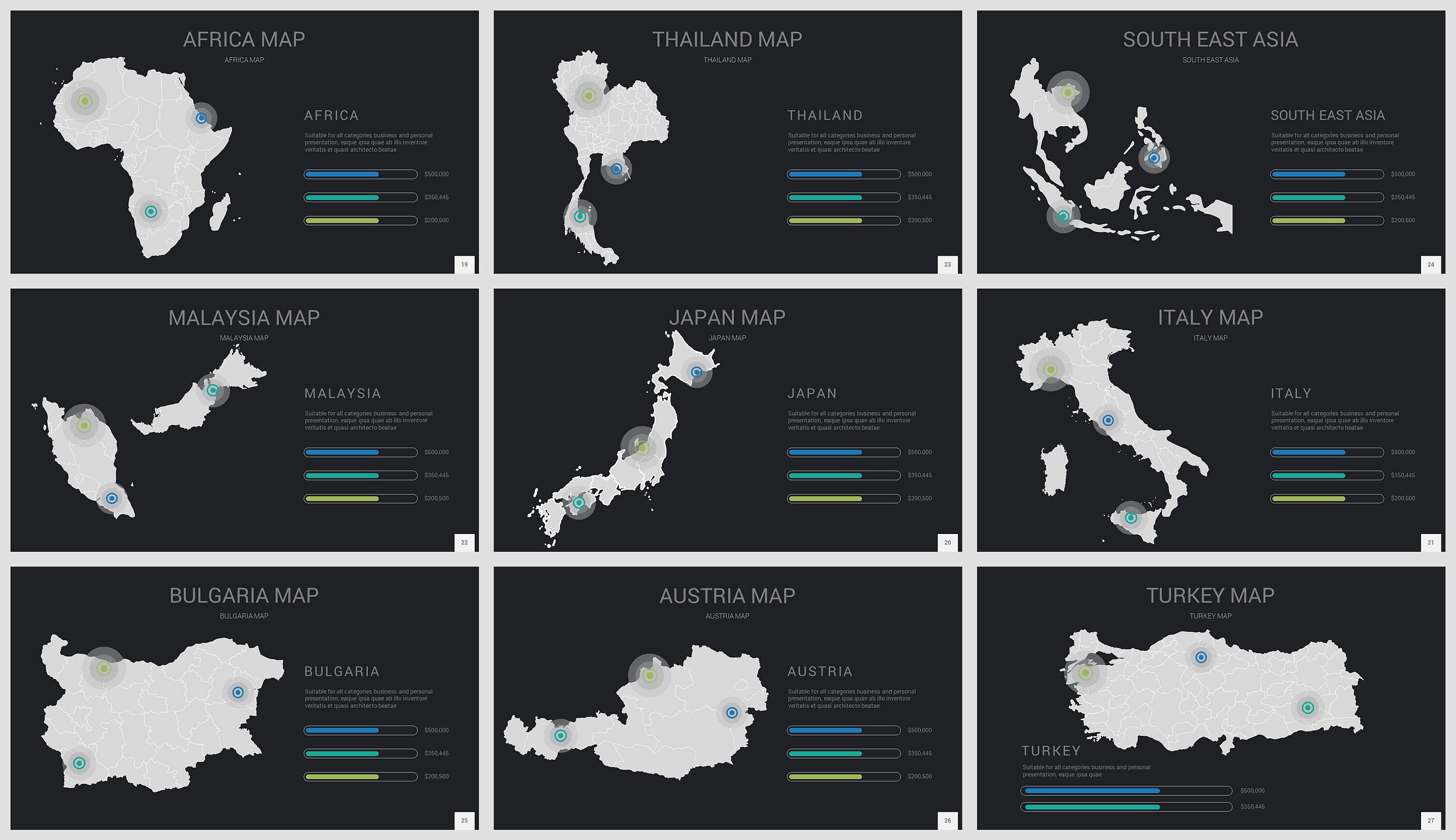 Editable Map Powerpoint Template, World Map Powerpoint Fully Editable ...