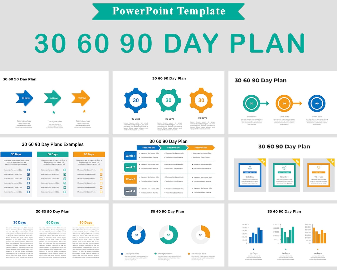 30 60 90 Day Plan Template Powerpoint, 30 60 90 Template, 30 60 90 Day ...