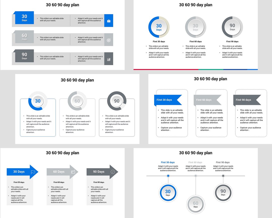 30 60 90 Day Plan Template Powerpoint 30 60 90 Template 30 60 90 Day