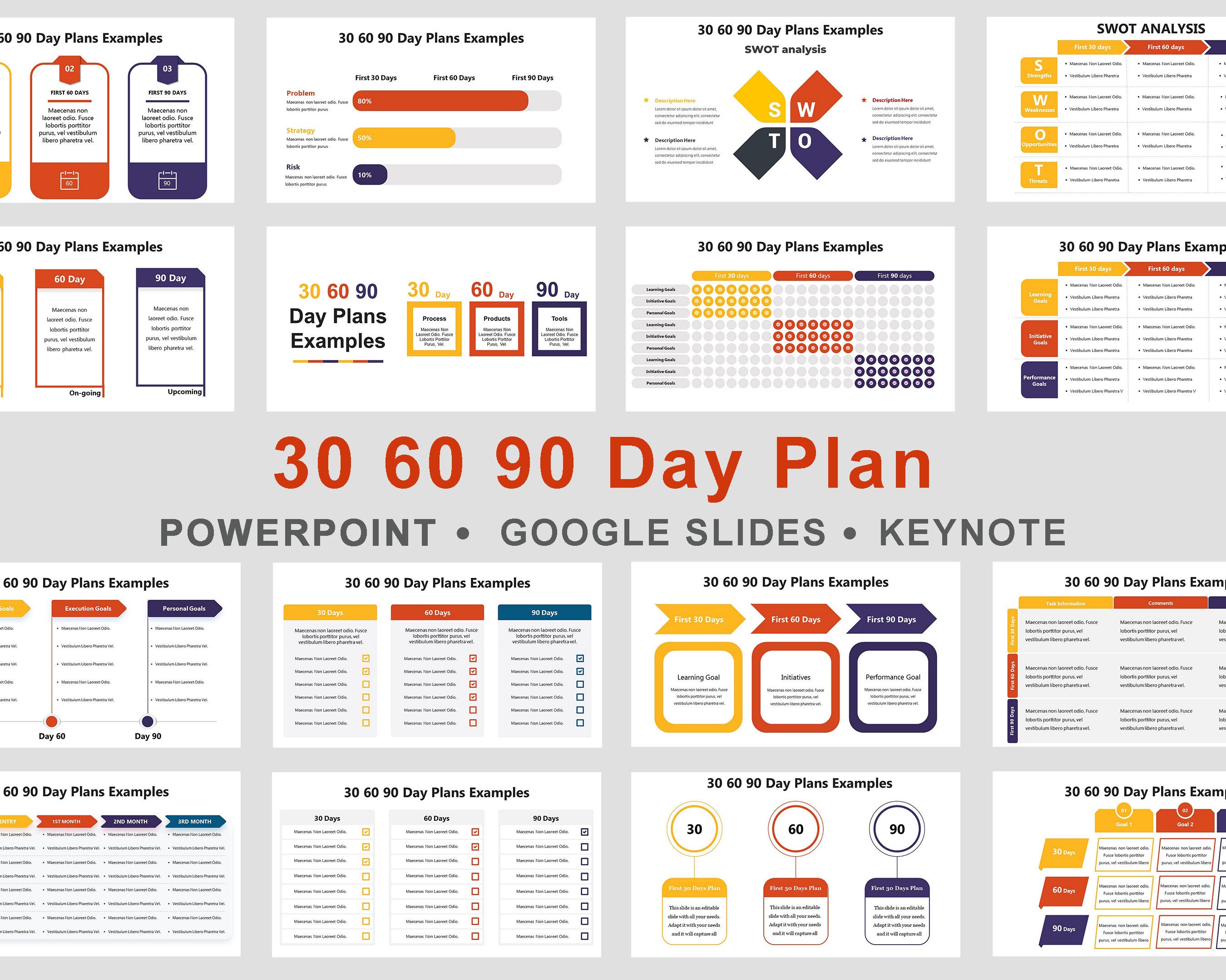 30 60 90 Day Plan Template Powerpoint 30 60 90 Template 30 60 90 Day 