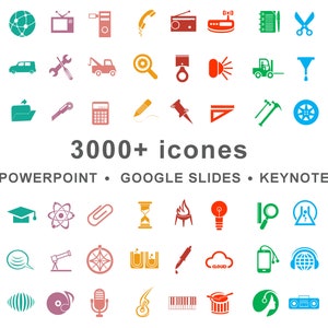 Powerpoint Recolorable Icons, Recolorable Icons for Microsoft Word, Powerpoint, Keynote, Presentation Template  Icons, Resume Icons Set