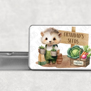 Graines de jardinage de hérisson, conception de fête des pères, sans texte, téléchargement numérique instantané, carte de fête des pères, PNG, conception de sublimation de cadeau de papa