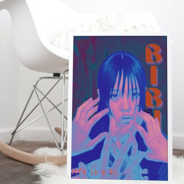 BIBI bibi art poster /  Digital Wall Poster Print / Instant download aesthetic bibi kpop khiphop krnb korean poster. Cute wall singer decor