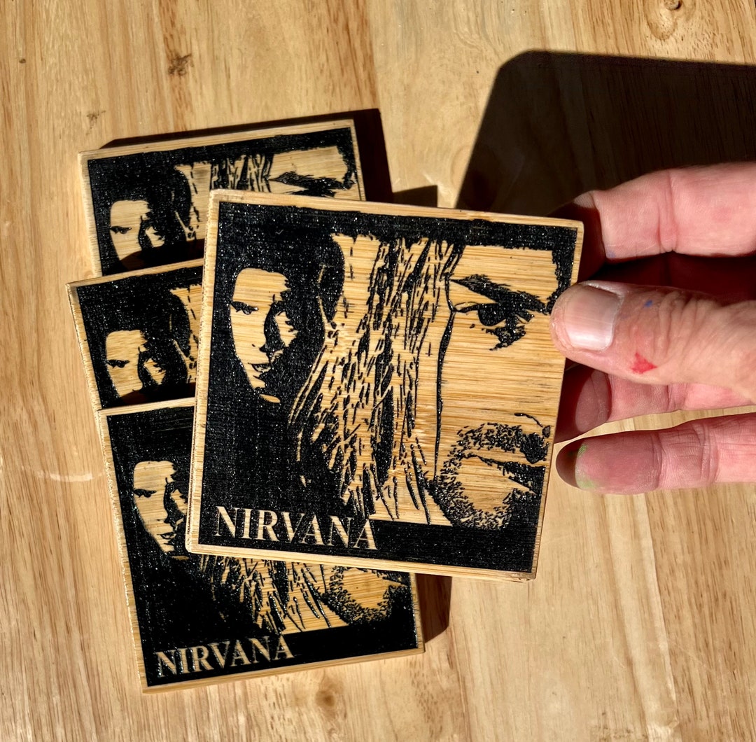 Set of Four Music Coasters, 4 X 4 Inch Wood Coasters, Fun Coasters, Pet ...