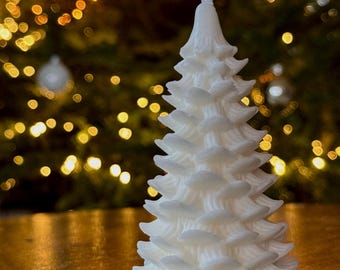 Weihnachtskerze Tannenbaum | Handgemachte Sojawachskerze | Weihnachtsgeschenk Kollegen & Freunde | Geschenkbox mit Frohe Weihnach