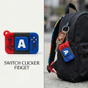 Gaming Controller Keyboard Clicker Keychain | Custom Gamer Name | Personalized Desk Fidget | Gamer Gift