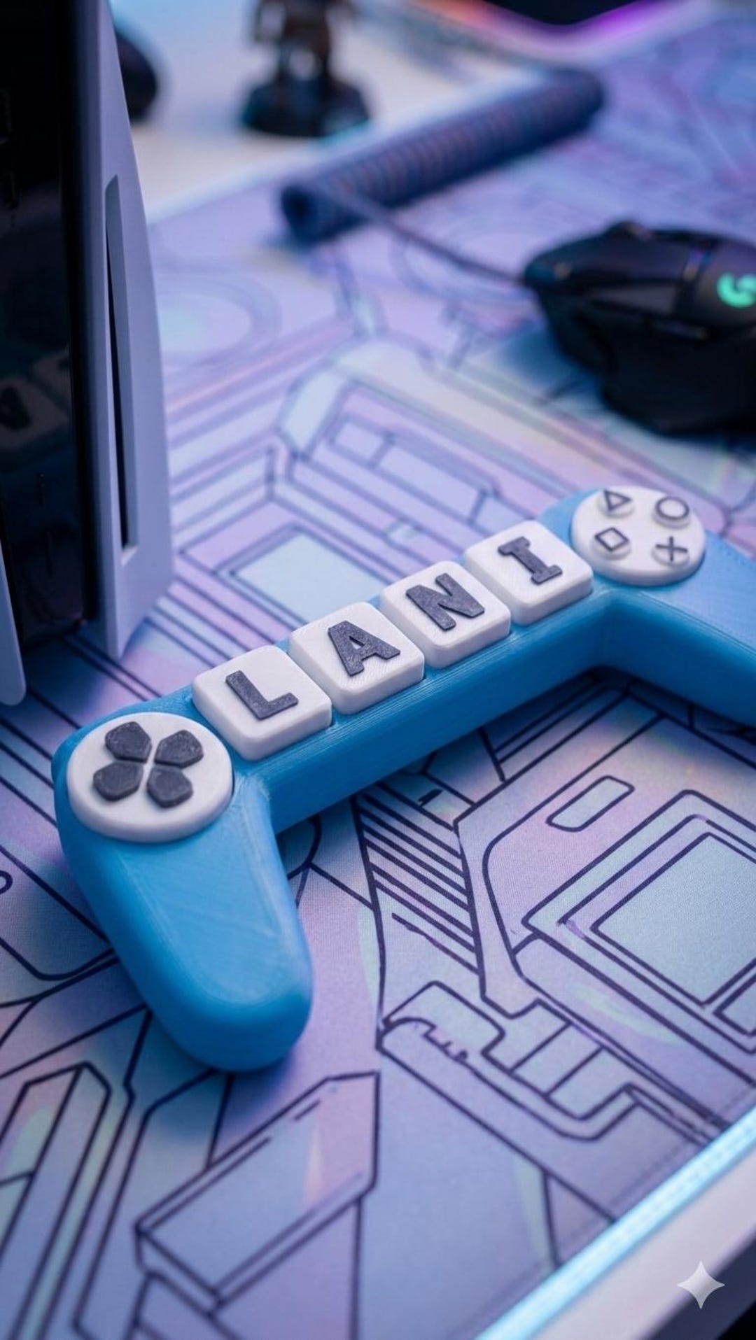 Gaming Controller Keyboard Clicker Keychain | Custom Gamer Name ...