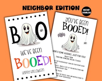 You've Been Booed Game, Printable Booed Game for Neighbors, Booed Sign, We've Been Booed for Neighbors