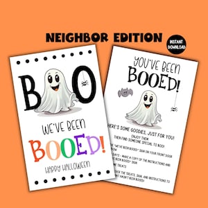 You've Been Booed Game, Printable Booed Game for Neighbors, Booed Sign, We've Been Booed for Neighbors
