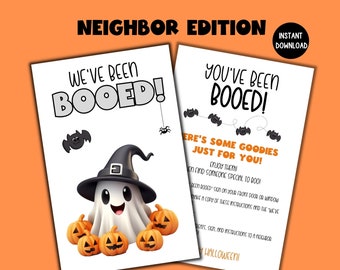 You've Been Booed Neighbor Game, Printable We've Been Booed, Booed Sign, You've Been Booed for Neighbors