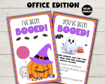I've Been Booed Coworker Game, I've Been Booed at Work Printable, Booed Sign, You've Been Booed for Co-Worker