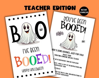 You've Been Booed Game, Printable Booed Game for Teachers, Booed Sign, We've Been Booed for Teachers