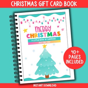 Weihnachtsgeschenk Karte Buch, druckbare Weihnachtsgeschenk für Teenager, College Weihnachtsgeschenk, Weihnachtsgeschenk für Kinder und Erwachsene, Last-Minute-Weihnachtsgeschenk
