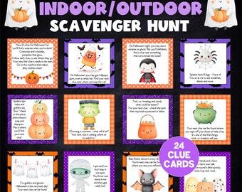 Halloween Scavenger Hunt for Kids, Printable Birthday Scavenger Hunt for Tweens and Teens, Birthday Treasure Hunt, Scavenger Hunt for Adults