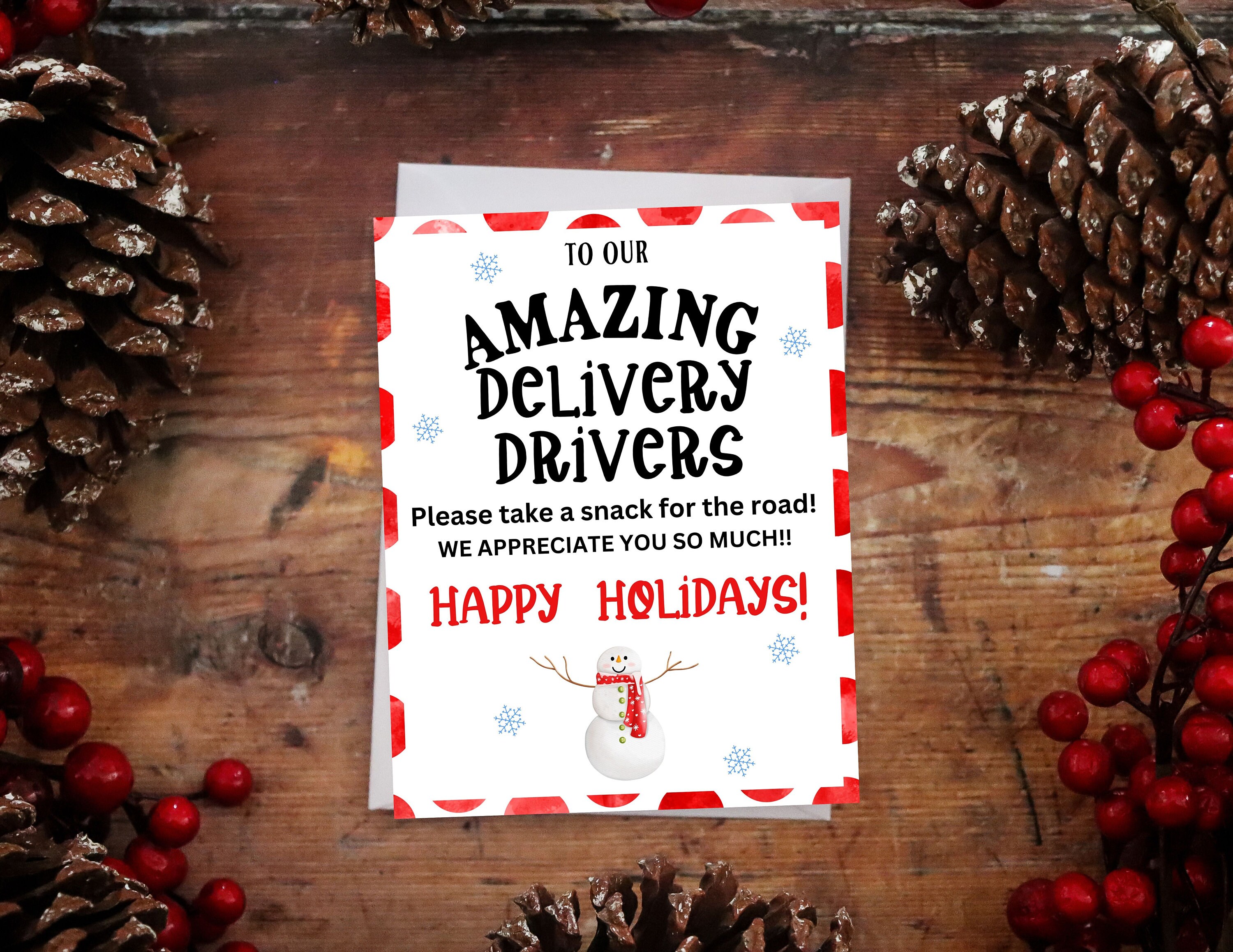 Delivery Driver Snack Sign, PRINTABLE, Delivery Driver Snack Printable ...