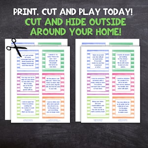 Outdoor Scavenger Hunt for Kids, Printable Birthday Scavenger Hunt for Tweens and Teens, Birthday Treasure Hunt, Scavenger Hunt for Adults image 5