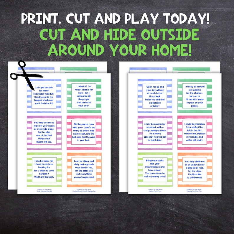Outdoor Scavenger Hunt for Kids, Printable Birthday Scavenger Hunt for Tweens and Teens, Birthday Treasure Hunt, Scavenger Hunt for Adults image 5