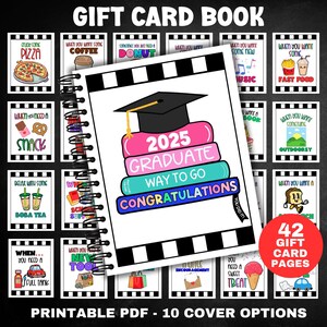 Afdrukbare afstudeercadeaukaart boek, college cadeaukaart boek, afstudeercadeau middelbare school, zorgpakket college, gepersonaliseerd afstudeercadeau