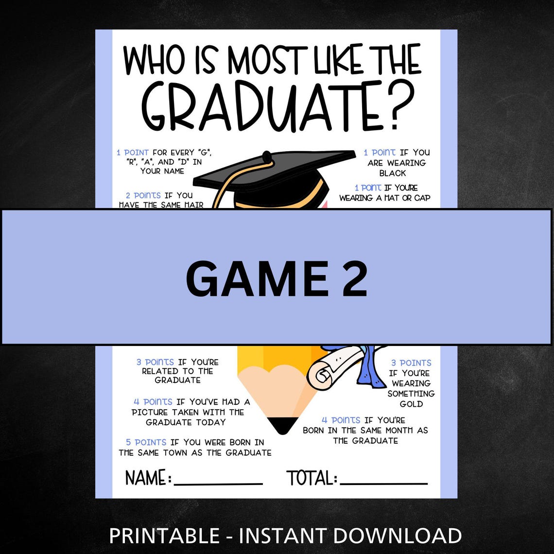 Printable Gradulation Games Graduation Games Bundle, Printable Graduation Games, Fun Graduation ...